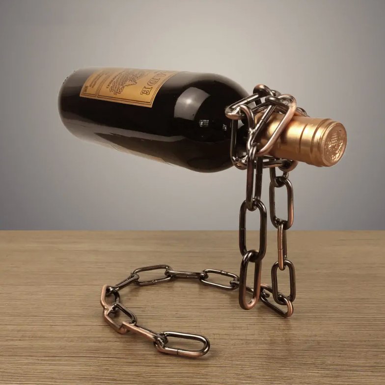 Magic Iron Chain Wine Bottle Holder - TRUE BLUE NOVELTY SHOP