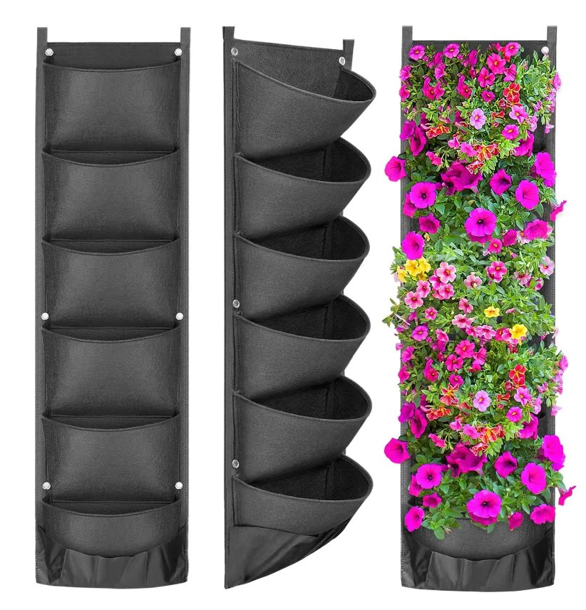 NEW DESIGN Vertical Hanging Garden Planter Flower Pots - TRUE BLUE NOVELTY SHOP