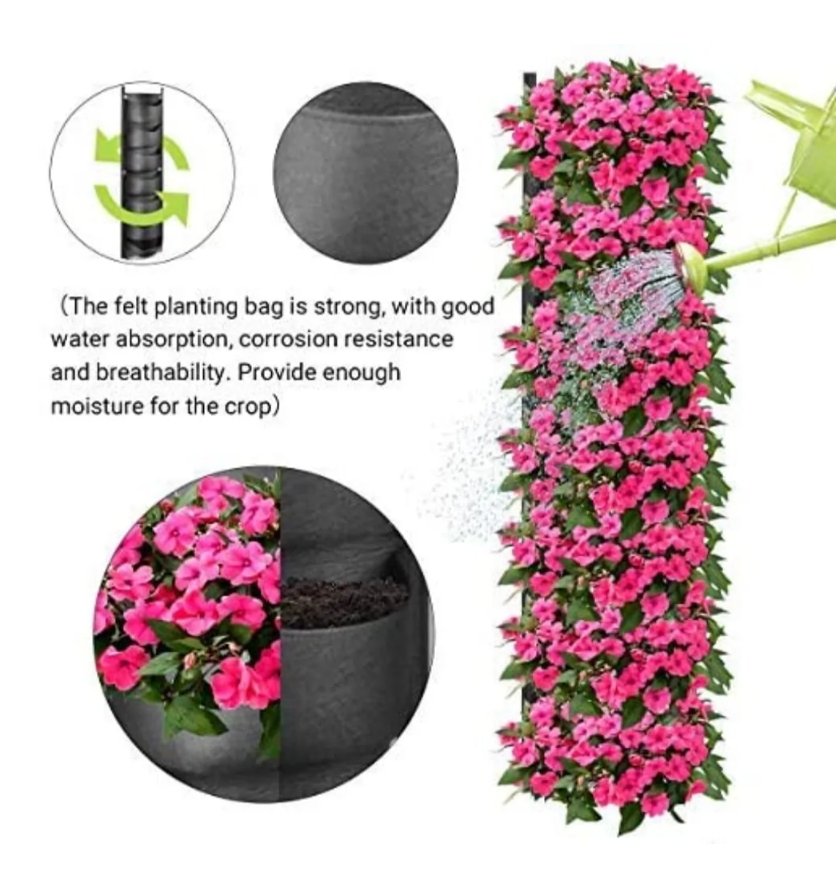 NEW DESIGN Vertical Hanging Garden Planter Flower Pots - TRUE BLUE NOVELTY SHOP