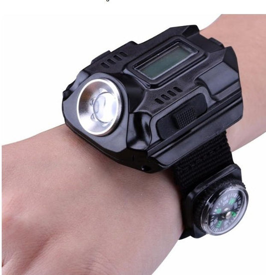 Tactical Flashlight/Watch Combo W/Compass - TRUE BLUE NOVELTY SHOP